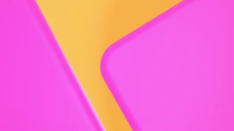 Abstract Round Shape 3D render Background pink geometric on yellow gradient Illustration