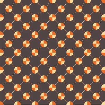 Abstract round shape and line pattern Stock Illustration