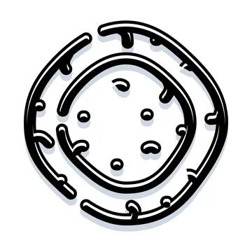 Abstract round shape with doodle style elements Stock Illustration