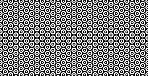 Abstract Round Shape Element Seamless Black White Pattern Stock Illustration