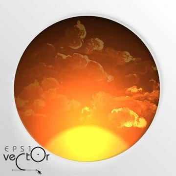 Abstract Round Shape With Frame Abstract Round Shape With Frame. Vector Il... Fotos de archivo