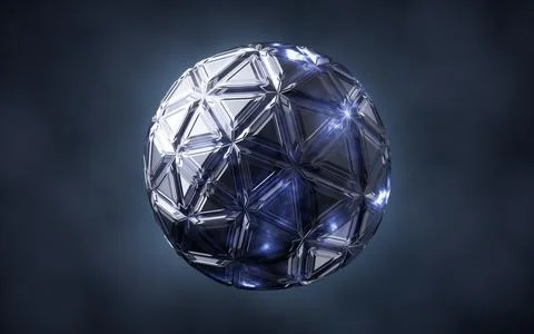 Abstract round shape geometry, 3d rendering. Stock Illustration