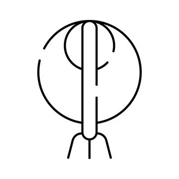 Abstract round shape with lines design element Stock Illustration