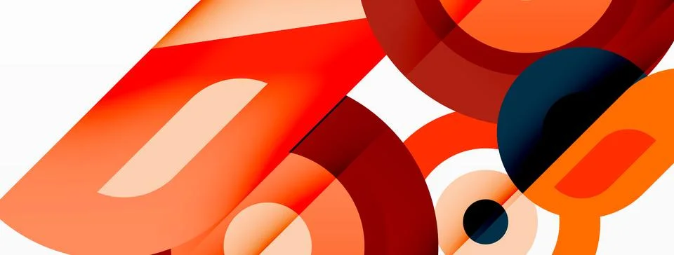 Abstract round shapes background. Minimalist decoration. Geometric background 스톡 일러스트