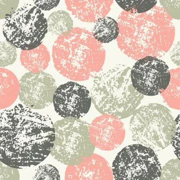 Abstract Round Shapes Seamless Pattern Illustrazione stock