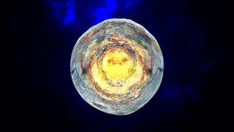 Abstract round sphere liquid iridescent soap bubble futuristic, abstract back Stock Illustration