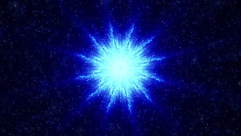 Abstract round sphere made of shiny blue magic glow particles Stock Footage 268054297