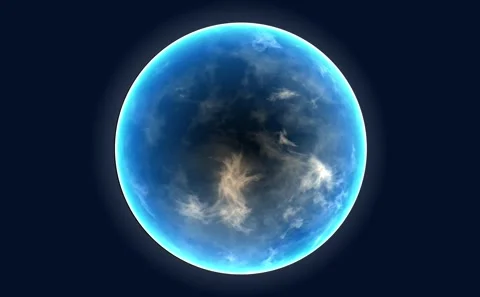 Abstract round sphere of magical glow on dark background, energy ball. Vídeos de archivo 283649586