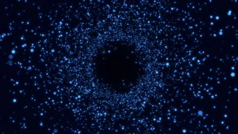 Abstract round sphere of shiny blue magic glow particles Stock Footage 341662798