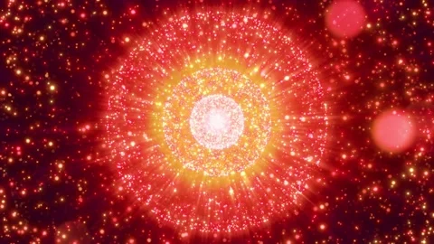 Abstract round sphere of shiny particles of magic glow on dark background Stock Footage 314464727