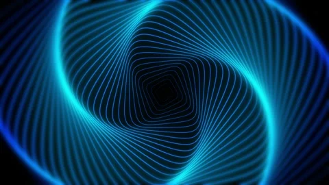 Abstract round square blue waves motion video background Stock Footage 290826869