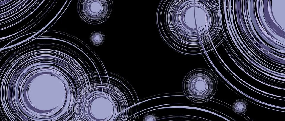 Abstract round swirl pattern on black background. Vector eps 10 イラスト素材