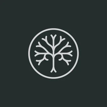 Abstract round tree logo Stock Illustration
