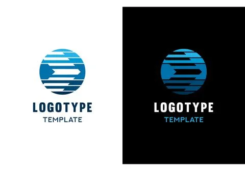 Abstract round universal logo, modern brand. Stock Illustration
