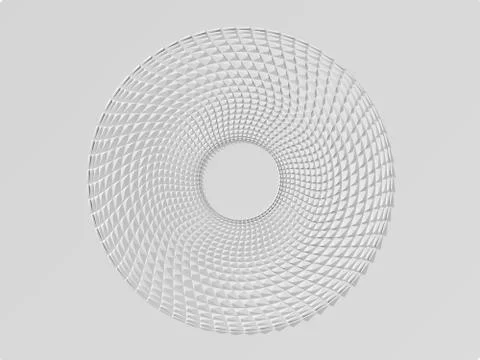 Abstract round white geometric pattern Stock Illustration