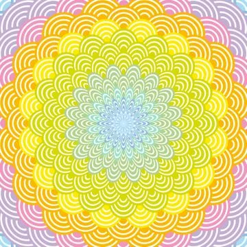 Abstract Round Wreath composition rainbow frame. scales simple Nature rainbow Stock Illustration