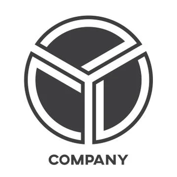 Abstract round Y logo Illustrazione stock
