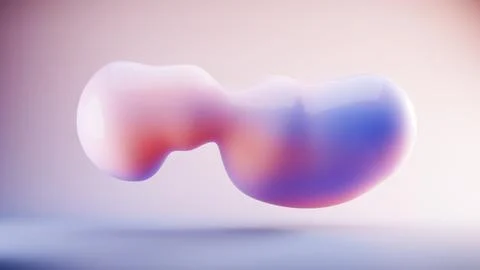 Abstract rounded blob with flowing shape and soft pastel gradient. Stockillustratie