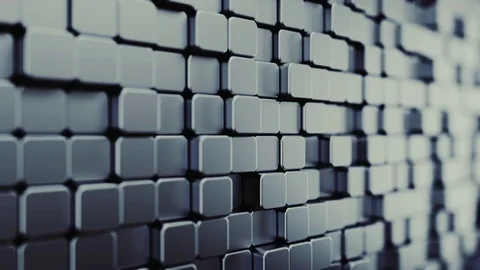 Abstract Rounded Cube Random Motion, 3d Loopable Animation 4k Vidéo 74271369