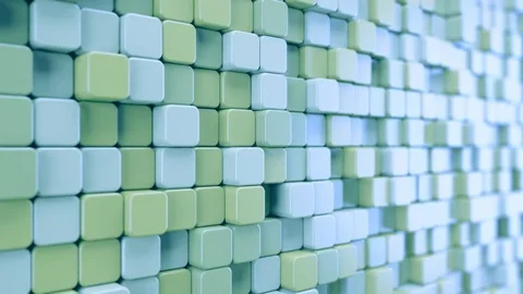 Abstract Rounded Cubes Move, 3d Animation 4k Stock Footage 74270531