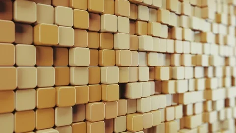 Abstract Rounded Cubes Move, 3d Animation 4k Video stock 74271210