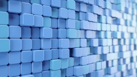 Abstract Rounded Cubes Move, 3d Animation 4k Stock Footage 74271340