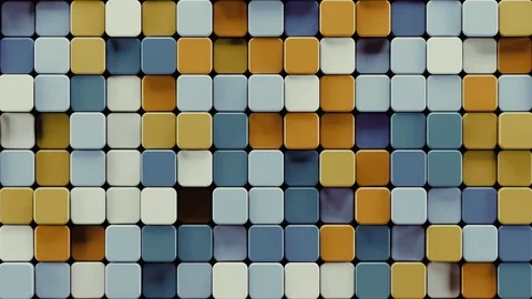 Abstract Rounded Cubes Move, 3d Animation 4k Stock-Footage 74271347
