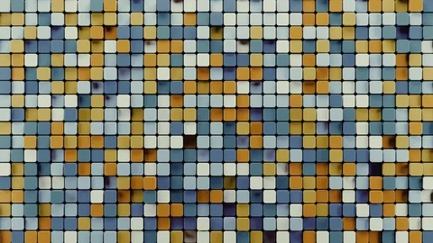 Abstract Rounded Cubes Move, 3d Animation 4k Video stock 74271380