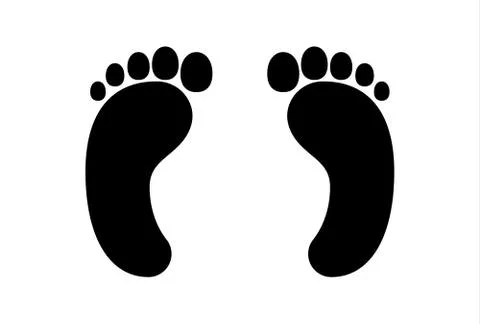 Abstract rounded human feet Stock Illustration