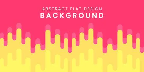 Abstract Rounded Line Flat Design Background Illustration