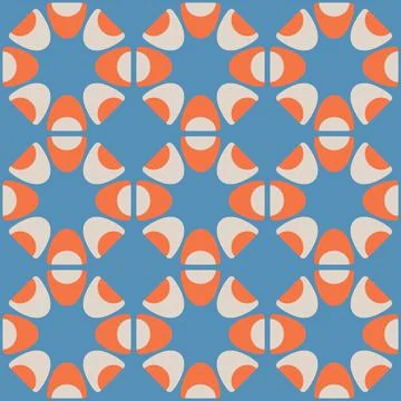 Abstract rounded ornament for decorating any surfaces or things. Seamless pat Stock Illustration