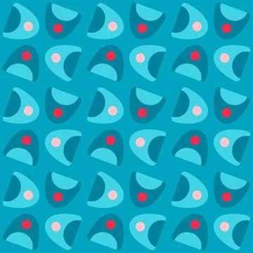 Abstract rounded ornament for decorating any surfaces or things. Seamless pat Stock Illustration