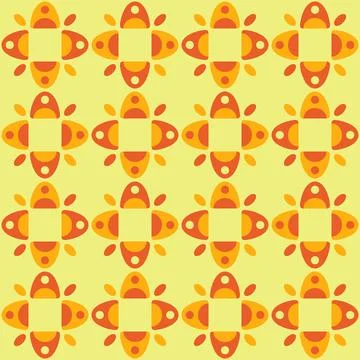 Abstract rounded ornament for decorating any surfaces or things. Seamless pat Stock Illustration
