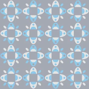 Abstract rounded ornament for decorating any surfaces or things. Seamless pat Stock Illustration