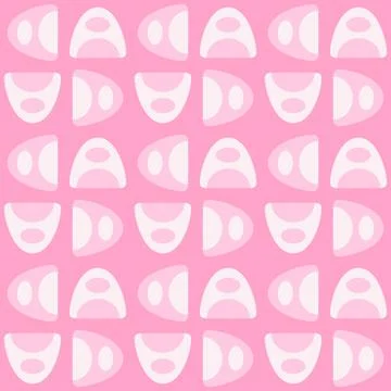 Abstract rounded ornament for decorating any surfaces or things. Seamless pat Stock Illustration