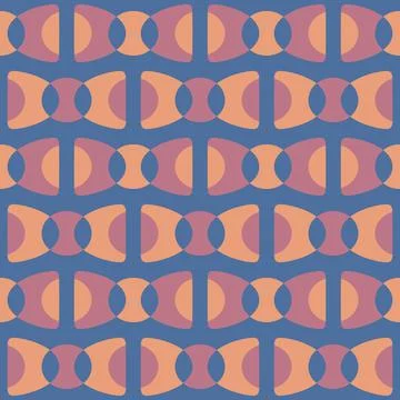 Abstract rounded ornament for decorating any surfaces or things. Seamless pat Illustrazione stock