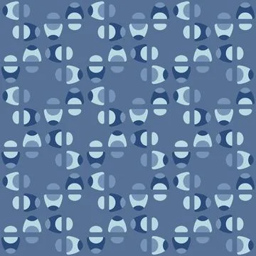 Abstract rounded ornament for decorating any surfaces or things. Seamless pat Stock Illustration