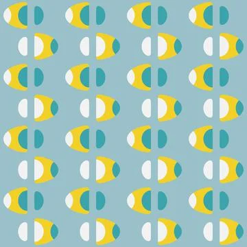 Abstract rounded ornament for decorating any surfaces or things. Seamless pat Stock Illustration