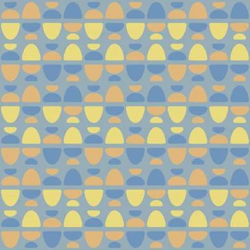 Abstract rounded ornament for decorating any surfaces or things. Seamless pat Stock Illustration