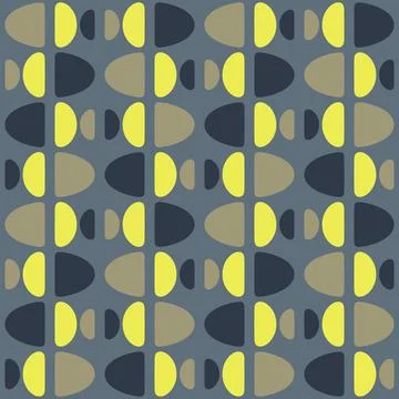 Abstract rounded ornament for decorating any surfaces or things. Seamless pat Stock Illustration