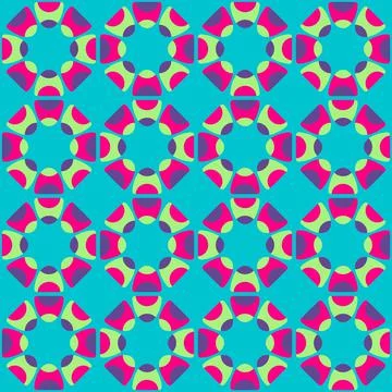 Abstract rounded ornament for decorating any surfaces or things. Seamless pat Stock Illustration