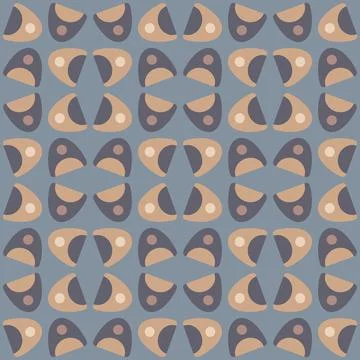 Abstract rounded ornament for decorating any surfaces or things. Seamless pat Stock Illustration
