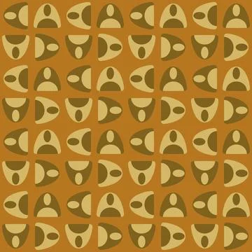 Abstract rounded ornament for decorating any surfaces or things. Seamless pat Stock Illustration