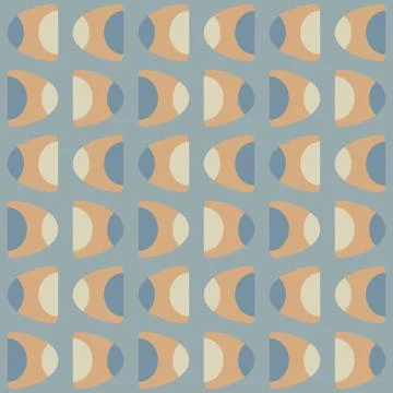 Abstract rounded ornament for decorating any surfaces or things. Seamless pat Stock Illustration