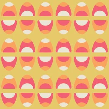 Abstract rounded ornament for decorating any surfaces or things. Seamless pat Stock Illustration