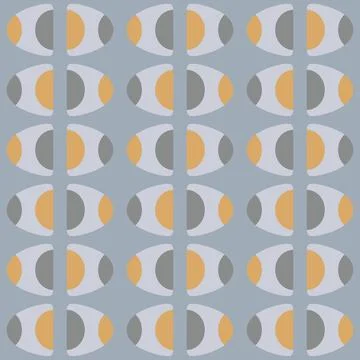 Abstract rounded ornament for decorating any surfaces or things. Seamless pat Stock Illustration