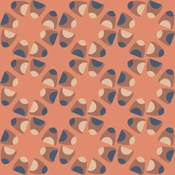 Abstract rounded ornament for decorating any surfaces or things. Seamless pat Stock Illustration