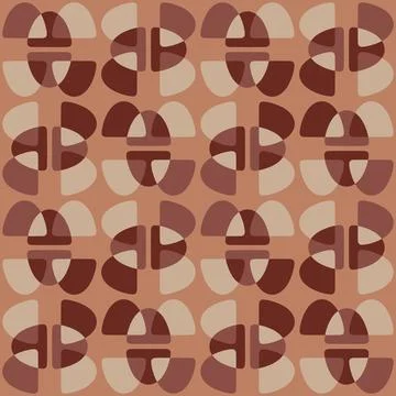 Abstract rounded ornament for decorating any surfaces or things. Seamless pat Stock Illustration