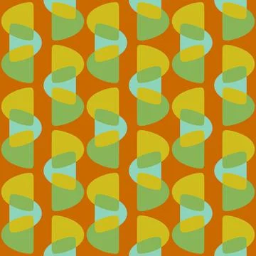 Abstract rounded ornament for decorating any surfaces or things. Seamless pat Stock Illustration
