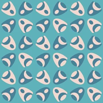 Abstract rounded ornament for decorating any surfaces or things. Seamless pat Stock Illustration